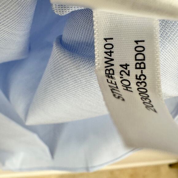 J.Crew Slim Performance Dress Shirt Classic Blue Eoe Cotton Blend Large NWT - Picture 10 of 13